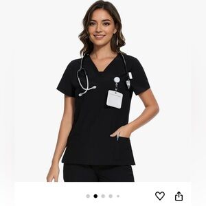 Black Scrub Top